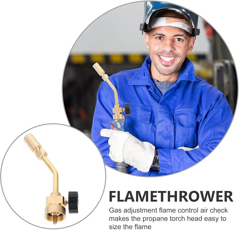 Brass Propane Gas Torch Head Heavy Duty Flame Control for Welding Soldering Heating - Image 5